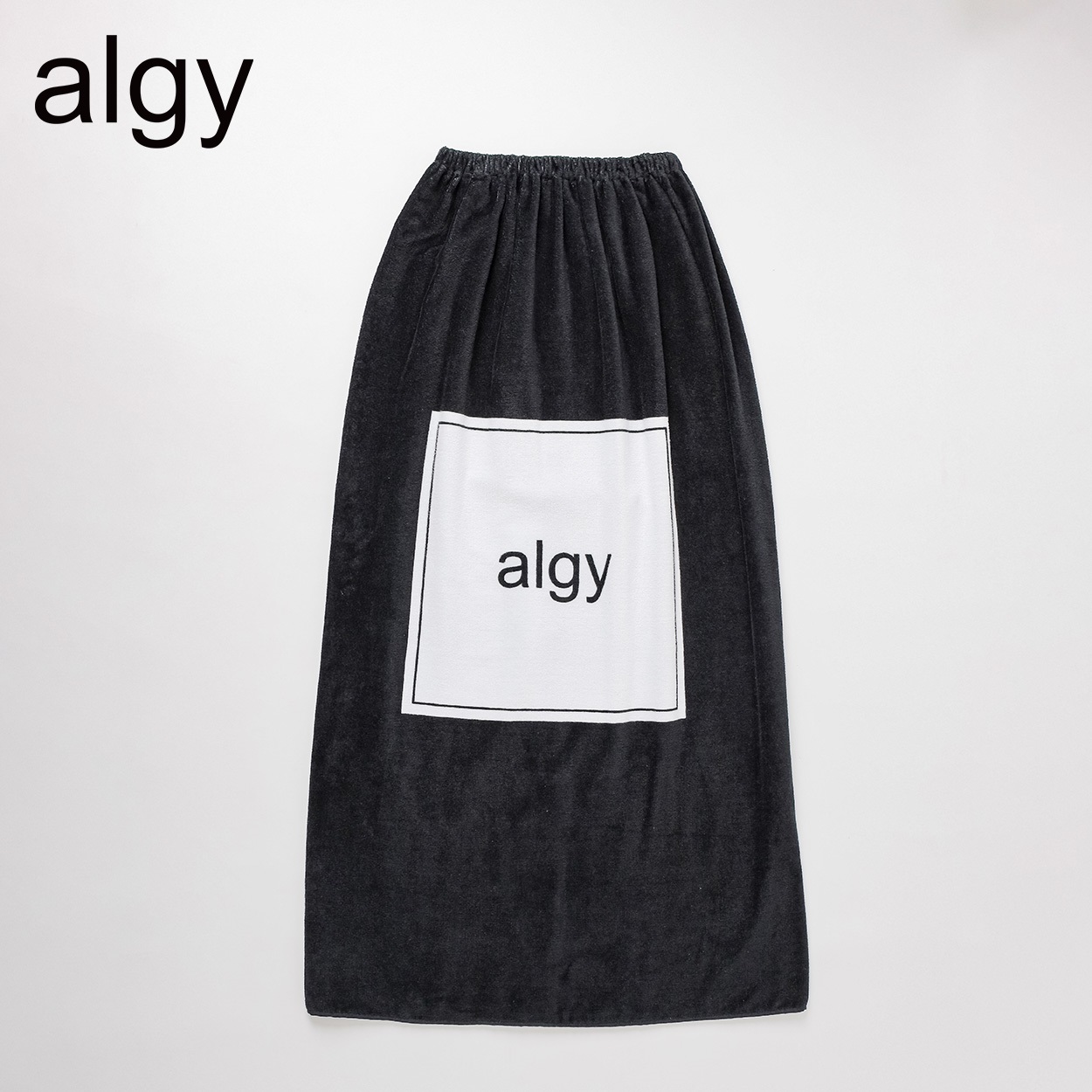 ALGY(アルジー) ラップタオル 100cm 女の子 巻きタオル キッズ(ブラック-100cm)
