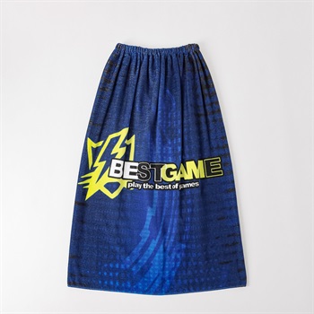 GAME風 ラップタオル 80cm 男の子 巻きタオル キッズ(ブルー-80cm)