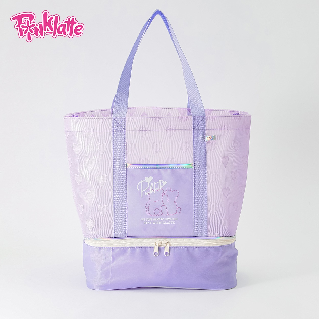 PINK-latte(ピンクラテ) 2ルーム型ビーチバッグ トート 女の子 縦16cm