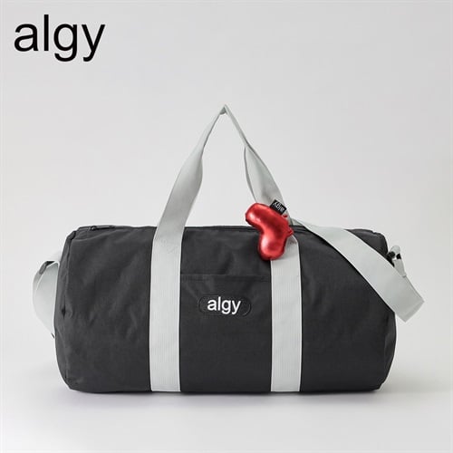 ALGY(アルジー) ドラム型ビーチバッグ 女の子 縦23cm 横43cm 高さ23cm キッズ(ブラック-ONE SIZE)