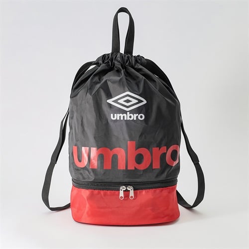 UMBRO(アンブロ) ボンサック型ビーチバッグ 男の子 縦18cm 横24cm 高さ40cm キッズ(ブラック-ONE SIZE)