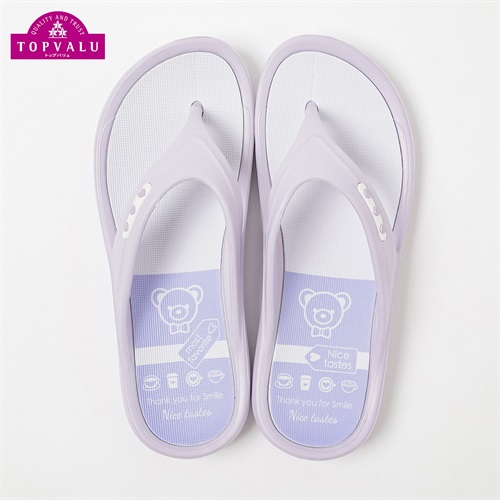 軽やか サンダル クマ柄 女の子 トップバリュ キッズ(ラベンダー-20cm)