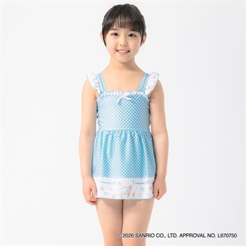 水着 サンリオキャラクターズ ワンピース水着 女の子 キッズ 100cm-130cm(サックス-100cm)