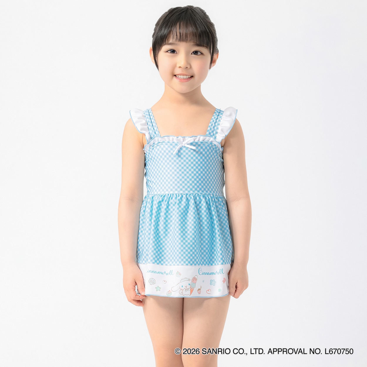 水着 サンリオキャラクターズ ワンピース水着 女の子 キッズ 100cm-130cm(サックス-120cm)
