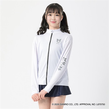 サンリオキャラクターズ ラッシュガード 女の子 キッズ 130cm-150cm(ホワイト-130cm)