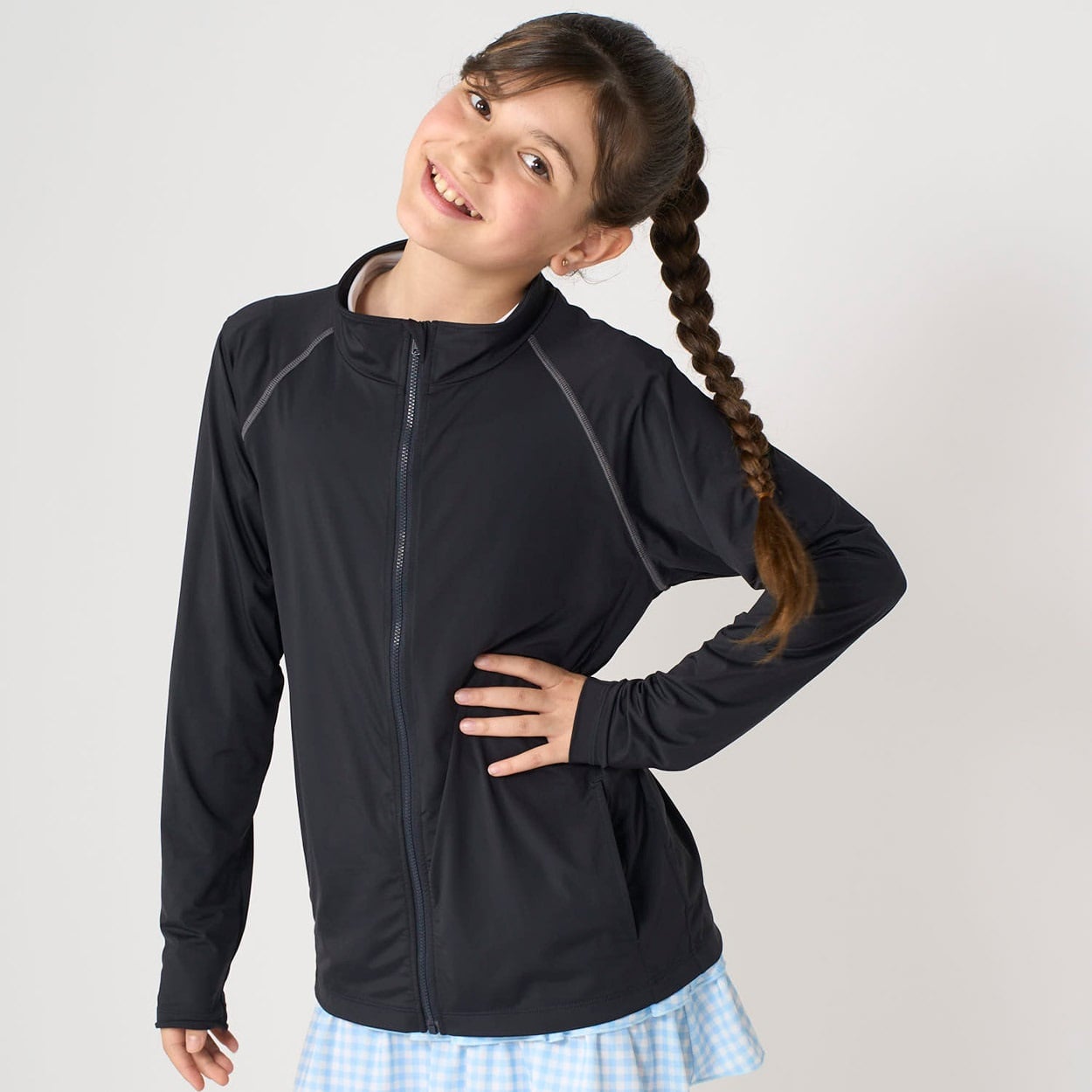 SNC(スーパーナイロンクール) UV冷感ラッシュガード 男の子・女の子 紫外線対策 キッズ 130cm-170cm(チヤコ－ルグレ－-150cm)