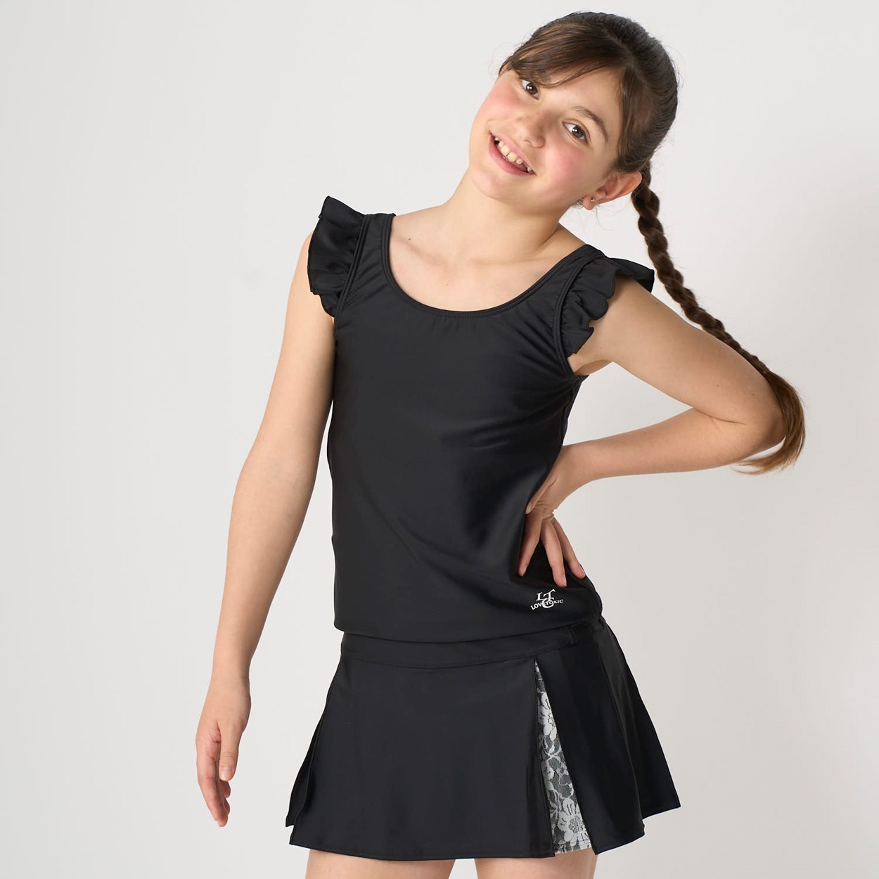 Lovetoxic(ラブトキシック) オンスクールプリーツスカート 女の子 キッズ 140cm-170cm(ブラック-150cm)