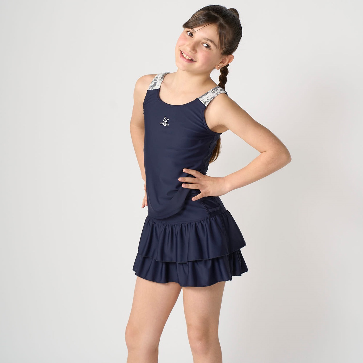 Lovetoxic(ラブトキシック) オンスクールフリルスカート 女の子 キッズ 140cm-170cm(ネイビー-140cm)