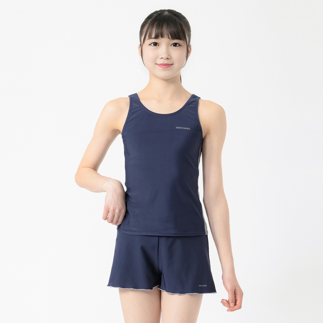 CECILMcBEE(セシルマクビー) スクール中高生セパレーツ 女の子 キッズ S M L(ネイビー-Ｓ)