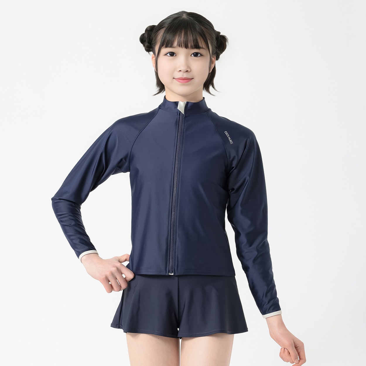CECIL McBEE(セシルマクビー) スクール長袖ジップラッシュガード