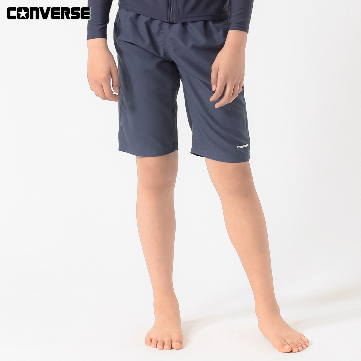 スクール水着 CONVERSE(コンバース) スクールサーフパンツ 男の子 キッズ 130cm-170cm(ネイビー-160cm)