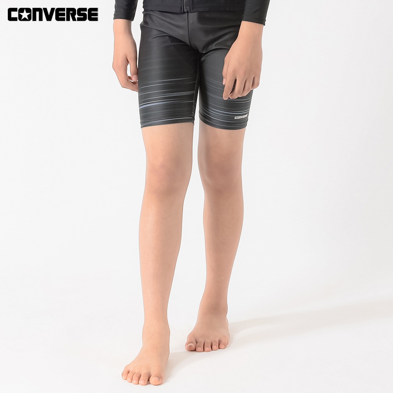 CONVERSE(コンバース) スクール裾柄ルーズロングパンツ 男の子 キッズ 140cm-170cm(ブラック-170cm)