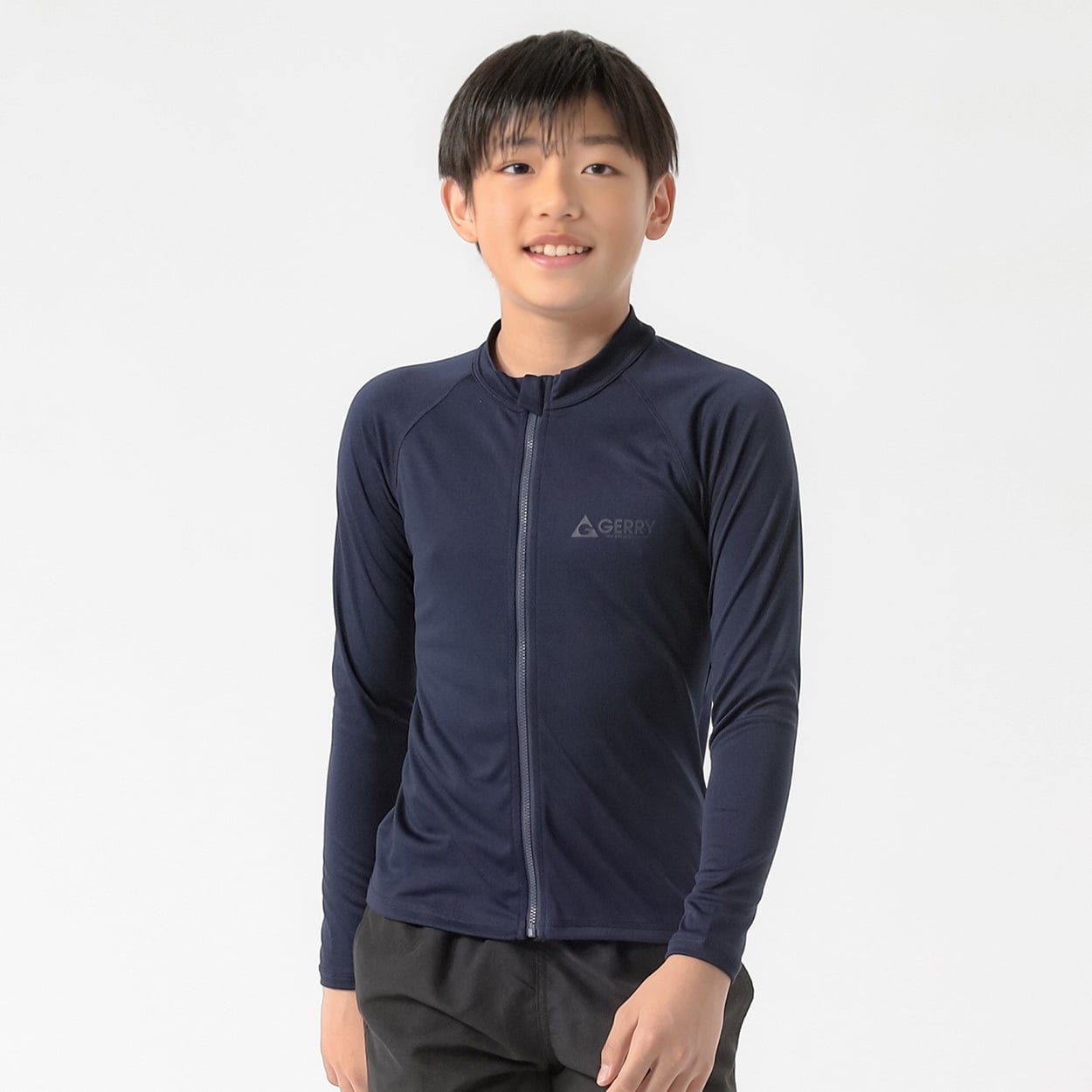 GERRY(ジェリー) スクール長袖ジップラッシュガード キッズ 140cm