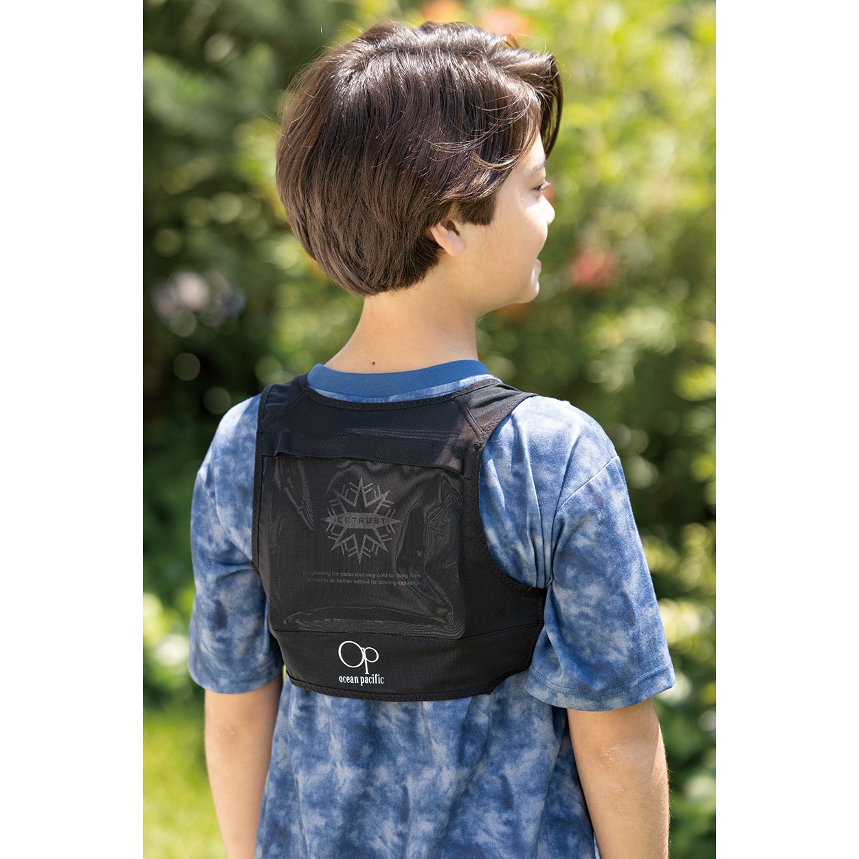 Ocean Pacific(オーシャンパシフィック) 冷感ボディフィットベスト アイストラスト キッズ 男の子 女の子(ブラック-L(150-160cm))