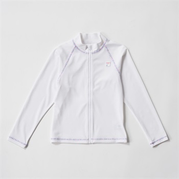 FILA(フィラ) 長袖ZIPラッシュ 女の子 キッズ 140cm-170cm(ホワイト-140cm)