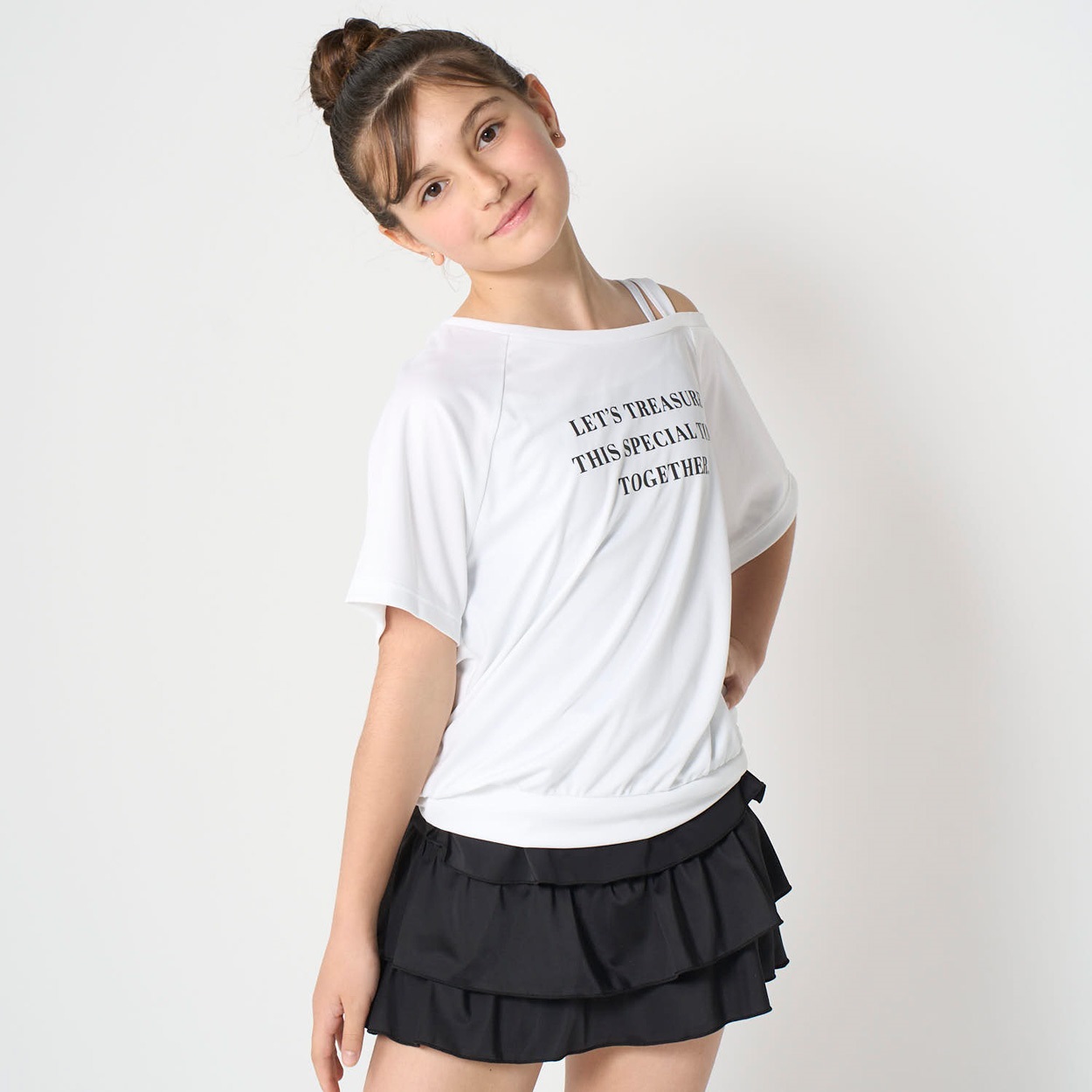 Lovetoxic(ラブトキシック) ワンショルTシャツ3点セット 女の子 キッズ 140cm-170cm(ホワイト-140cm)
