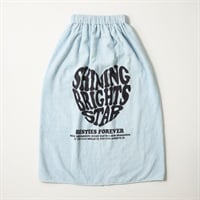 Lovetoxic(ラブトキシック) 綿80cm丈タオル 女の子 巻きタオル キッズ(サックス)