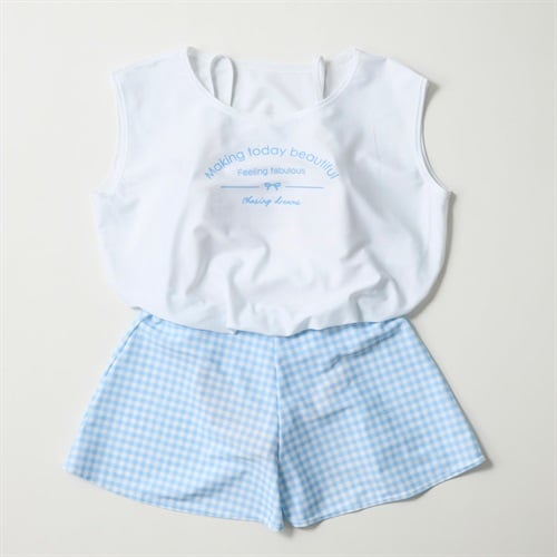 Reyes(レイエス) オールインワン 女の子 キッズ 130cm-160cm(サックス-130cm)
