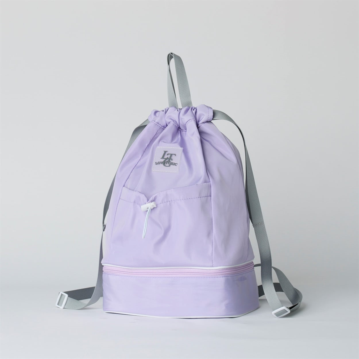 Lovetoxic(ラブトキシック) ２重底バッグ 女の子 キッズ W35cm×H42cm×D25cm(パープル)