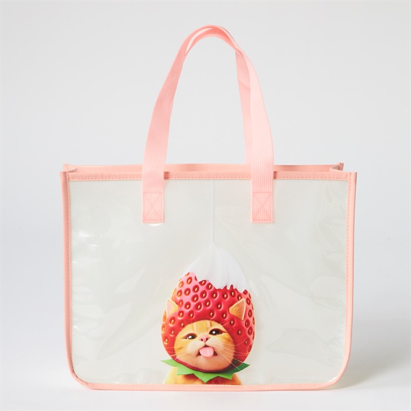 Reyes(レイエス) 動物PVCトート 女の子 キッズ Ｗ34cm×Ｈ26cm×Ｄ12cm(ホワイト)