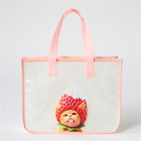Reyes(レイエス) 動物PVCトート 女の子 キッズ Ｗ34cm×Ｈ26cm×Ｄ12cm(ホワイト)