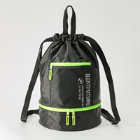 メッシュボンサック 男の子 プールバッグ 水泳用 W26cm×H41cm×D16cm(ブラック)