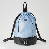 ムジボンサック 女の子 プールバッグ 水泳用 W26cm×H41cm×D16cm(サックス)