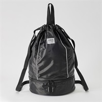 ムジボンサック 男の子 プールバッグ 水泳用 W26cm×H41cm×D16cm(ブラック)