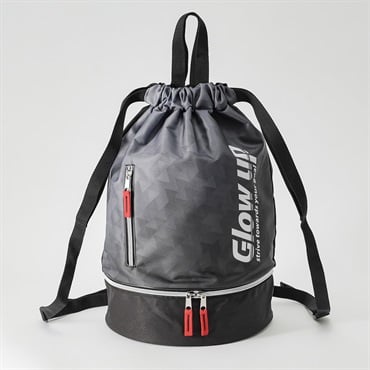 ファスナーボンサック 男の子 プールバッグ 水泳用 W26cm×H41cm×D16cm(ブラック)