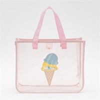 スパンコールトート 女の子 プールバッグ 水泳用 W34.5cm×H26.5cm×D10.5cm(ピンク)