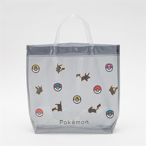 ポケットモンスター トートビーチバッグ 男の子 プールバック 水泳用 W36cm×H29cm×D10cm(ブラック1)