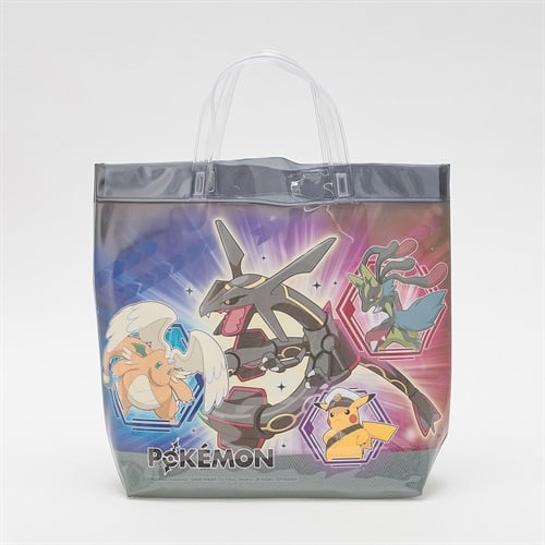 ポケットモンスター トートビーチバッグ 男の子 プールバック 水泳用 W36cm×H29cm×D10cm(ブラック2)