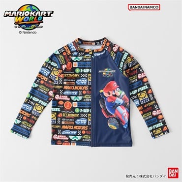 マリオカート ワールド ラッシュガード 紫外線対策 キッズ 110cm-130cm