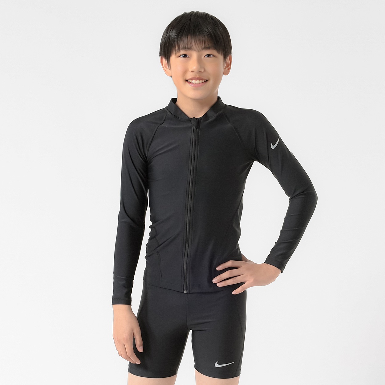 NIKE(ナイキ) フルジップ長袖ラッシュガード キッズ 130cm-170cm