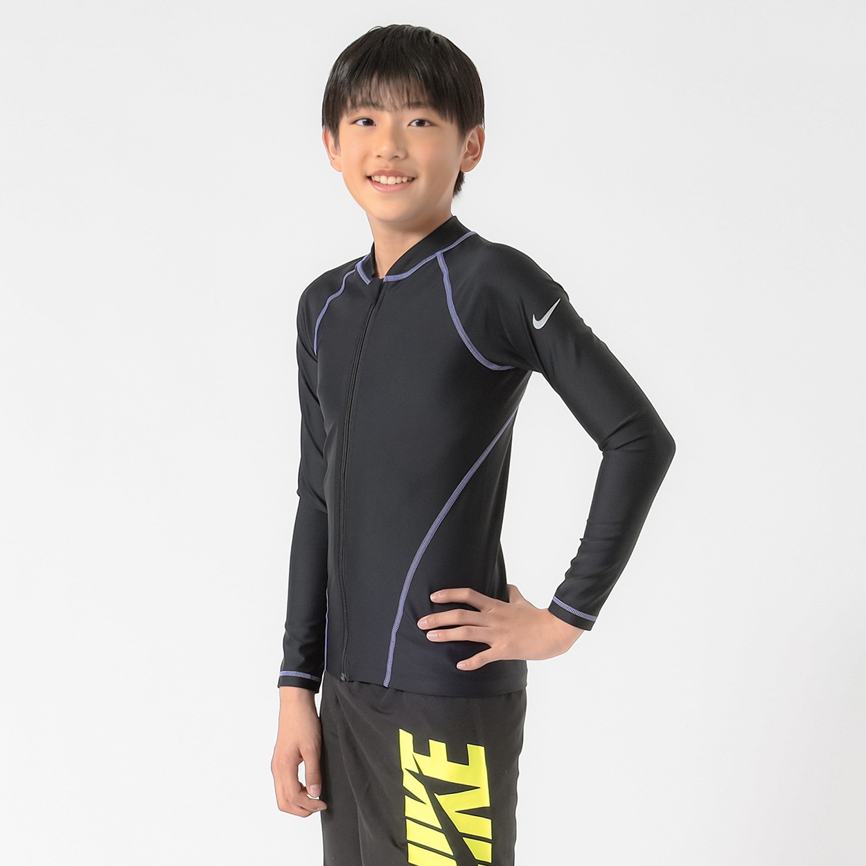NIKE(ナイキ) フルジップ長袖ラッシュガード キッズ 130cm-170cm