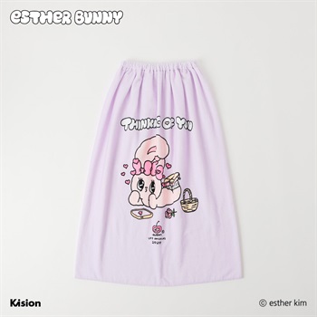 エスターバニー ラップタオル 80cm 女の子 巻きタオル キッズ(パープル-80cm)