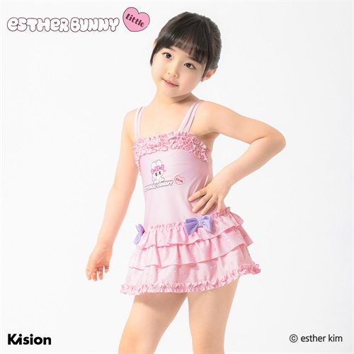 エスターバニーリトル 3段フリルワンピース水着 女の子 キッズ 110cm-130cm
