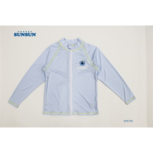パペットスンスン 長袖ラッシュガード 女の子 キッズ 140cm-160cm(ブルー-140cm)