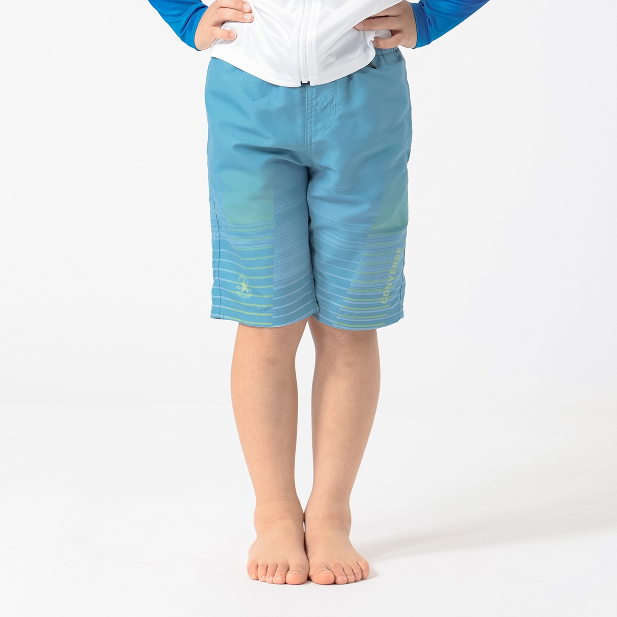 水着 CONVERSE(コンバース) グラデサーフパンツ 小学生 水着 男の子 キッズ 120cm-130cm(ブルー-120cm)