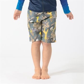 水着 GERRY(ジェリー) サファリ柄サーフパンツ 小学生 水着 男の子 キッズ 120cm-130cm(ライトグレー-120cm)