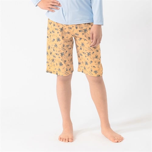 水着 IMAGINE 総柄サーフパンツ 小学生 中学生 水着 男の子 キッズ 140cm-170cm(オレンジ-140cm)