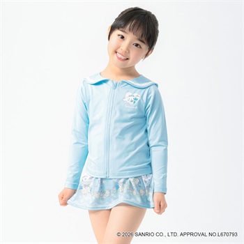 sugarsugar Sanrio characters シナモロール/クロミ ラッシュガード 女の子 キッズ 110cm-130cm(シナモロール-110cm)
