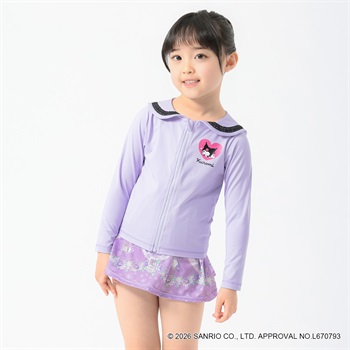 sugarsugar Sanrio characters シナモロール/クロミ ラッシュガード 女の子 キッズ 110cm-130cm(クロミ-110cm)