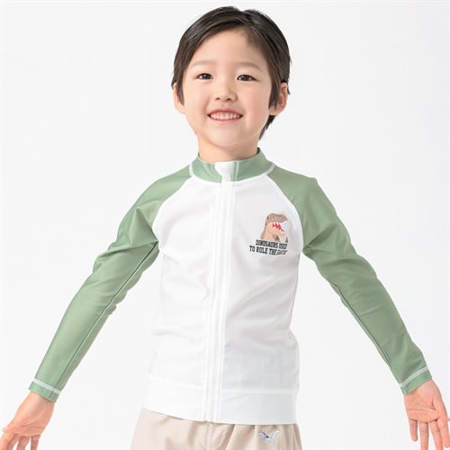 恐竜ラッシュガード 男の子 紫外線対策 キッズ 110cm-130cm