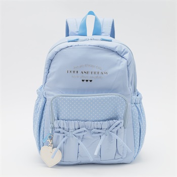 Marble Line ドットリボンリュック キッズ 女の子(サックス-ONE SIZE)