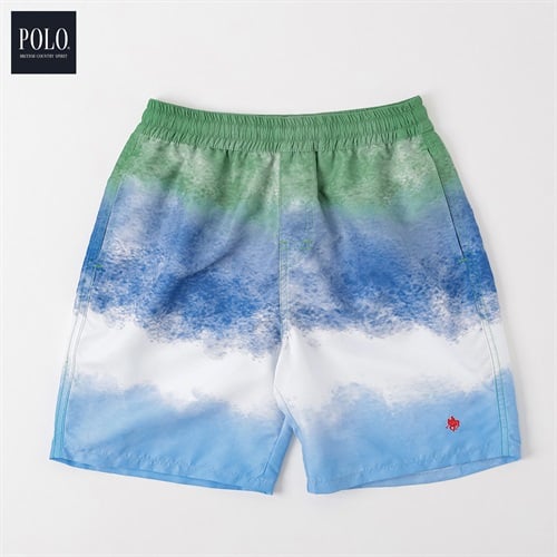 POLO BCS サーフパンツ小学生 中学生 水着 男の子 キッズ 140cm-160cm(グリーン-140cm)