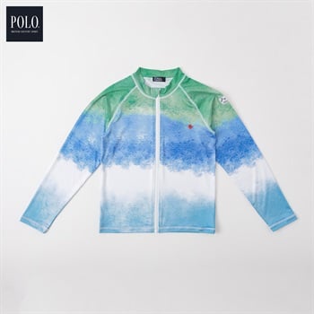 POLO BCS ラッシュガード 男の子 紫外線対策 キッズ 140cm-160cm(グリーン-140cm)