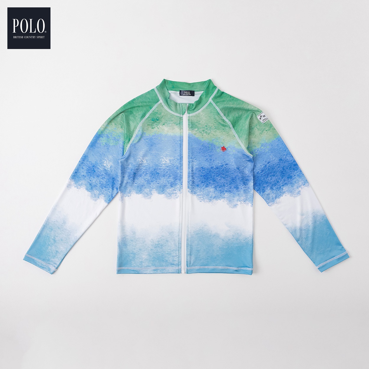 POLO BCS ラッシュガード 男の子 紫外線対策 キッズ 140cm-160cm(グリーン-160cm)