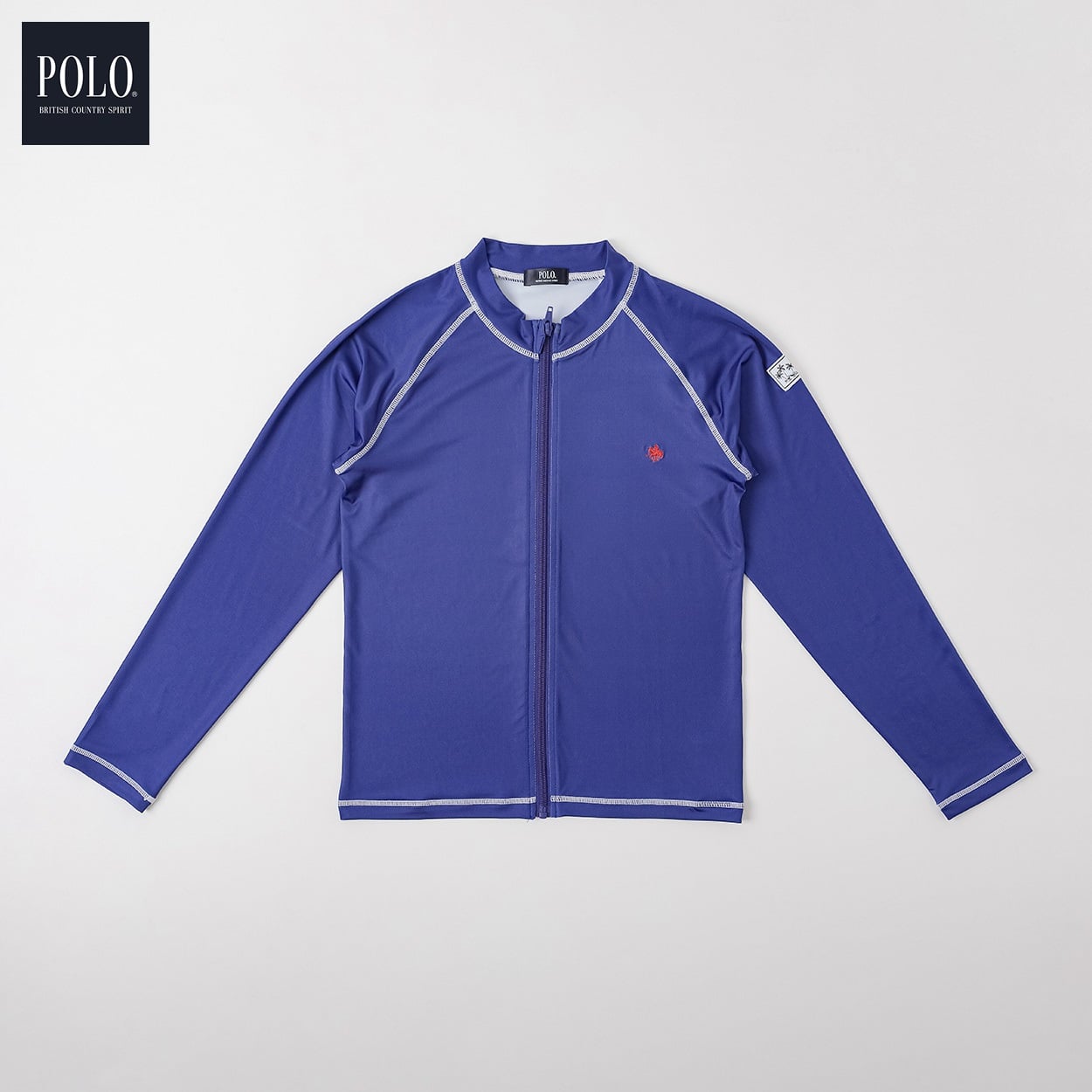POLO BCS ラッシュガード 男の子 紫外線対策 キッズ 140cm-160cm(ネイビー-160cm)