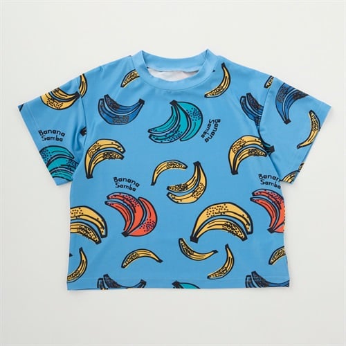 バナナ総柄水遊びTシャツ 男の子 キッズ 110cm-130cm(ネイビー-110cm)